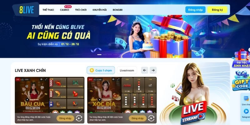 8Live | Nhà Cái Uy Tín, Sảnh Game Hot, Khuyến Mãi Hấp Dẫn