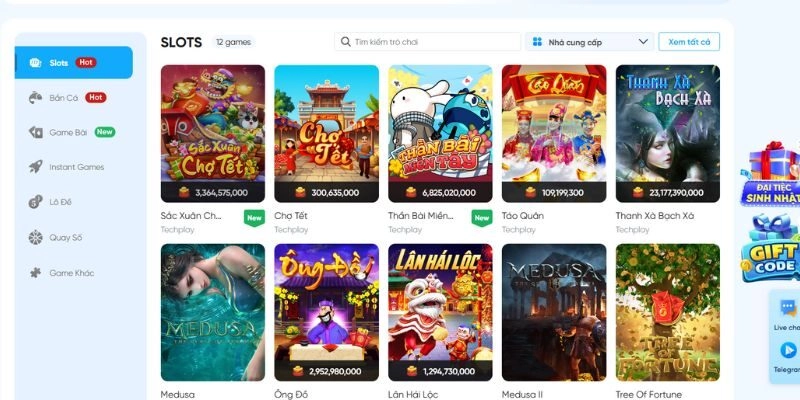 Sảnh cược 8Live liên tục cập nhật các trò chơi mới