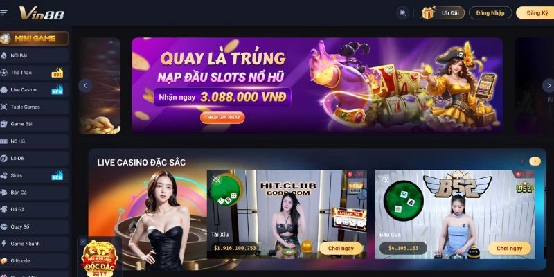Vin88 | Nhà Cái Với Dấu Ấn Trải Nghiệm Cược Bùng Nổ